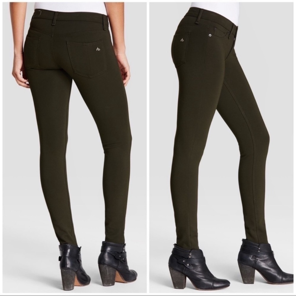 Rag & Bone Olive Ponte Skinny Pant Legging Size 27